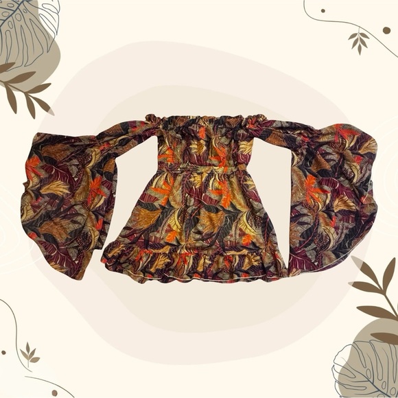 Live 4 Truth Multicolor Boho Chic Bell Sleeve Blouse - Picture 3 of 5